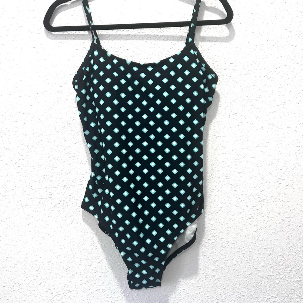 Catalina Black and Blue Geometric Swimsuit 12